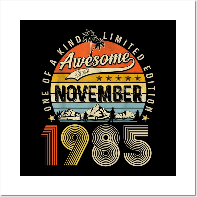 Awesome Since November 1985 Vintage 38th Birthday Wall Art by Gearlds Leonia